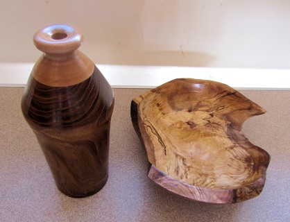 The spalted dish won Bert a commended certificate